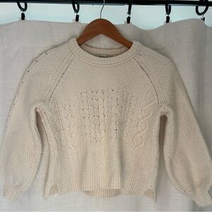 Madewell Cream Cable Knit Sweater